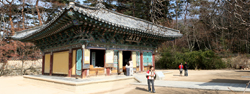 Looking northeast at the Kwanumjon Temple