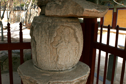 Sarira stupa detail looking north