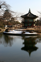 Folk musem left and Hwangwonji on the right